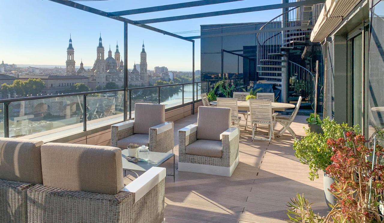 Atico Mejores Vistas Al Pilar Jacuzzi Y Garaje Zaragoza Buitenkant foto